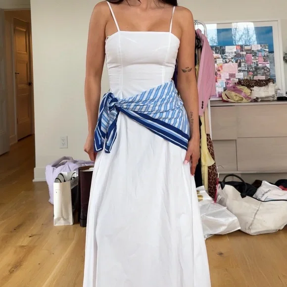 ZARA NEW striped scarf midi dress - Picture 3 of 6